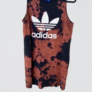 ADIDAS BLEACH DYED SLEEVELESS DRESS- SMALL